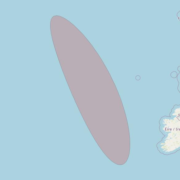 Eutelsat 10B at 10&deg; E downlink Ku-band S027 User Spot beam coverage map