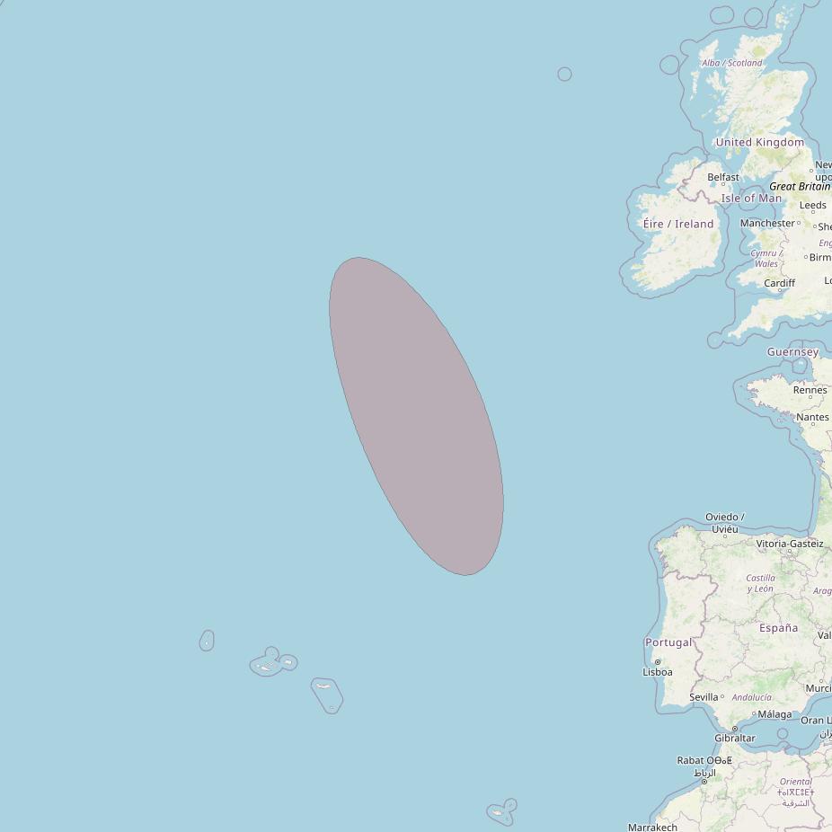 Eutelsat 10B at 10&deg; E downlink Ku-band S063 User Spot beam coverage map