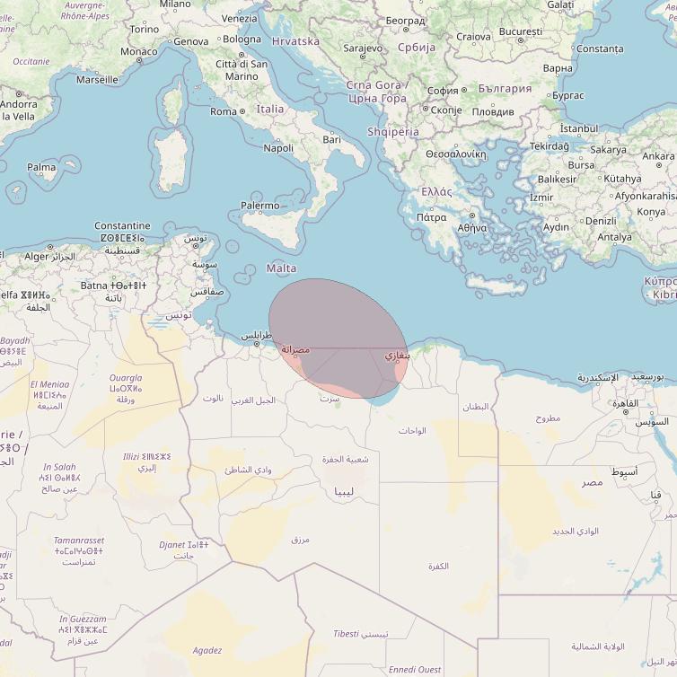 Eutelsat 10B at 10&deg; E downlink Ku-band S079 User Spot beam coverage map