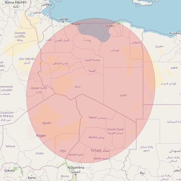 Eutelsat 10B at 10&deg; E downlink Ku-band S111 User Spot beam coverage map