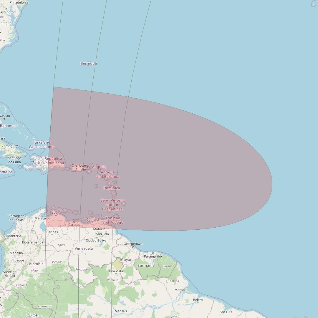 Eutelsat 10B at 10&deg; E downlink Ku-band S114 User Spot beam coverage map