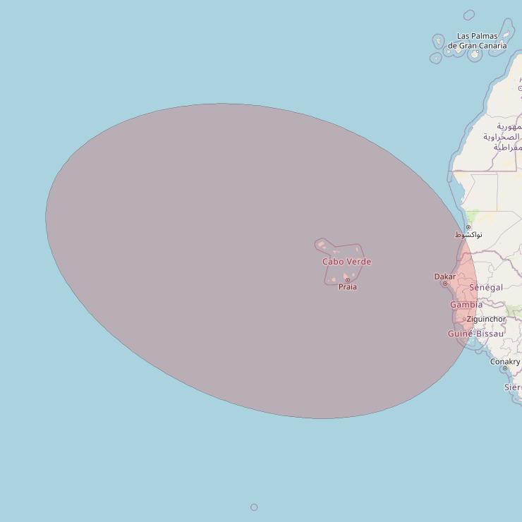 Eutelsat 10B at 10&deg; E downlink Ku-band S115 User Spot beam coverage map