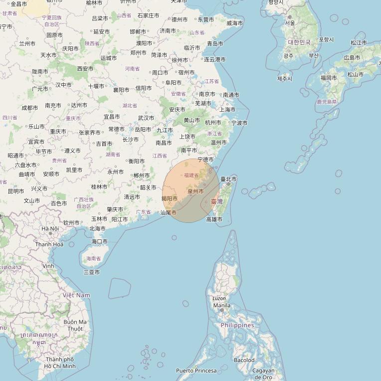 Chinasat 16 at 110° E downlink Ka-band S03 User Spot beam coverage map