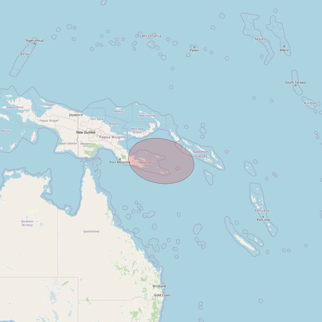 Telkomsat 113BT at 113&deg; E downlink Ku-band S42 User Spot beam coverage map