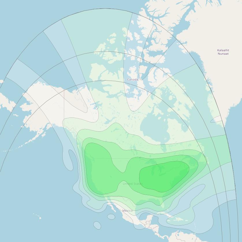 Sirius XM10 at 116&deg; W downlink S-band SDARS beam coverage map