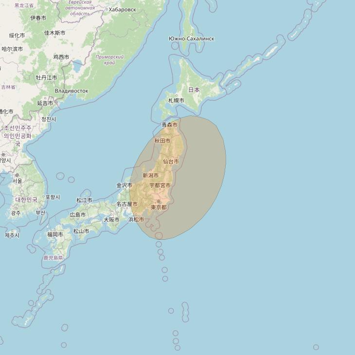 Chinasat 26 at 125&deg; E downlink Ka-band B048 User Spot beam coverage map