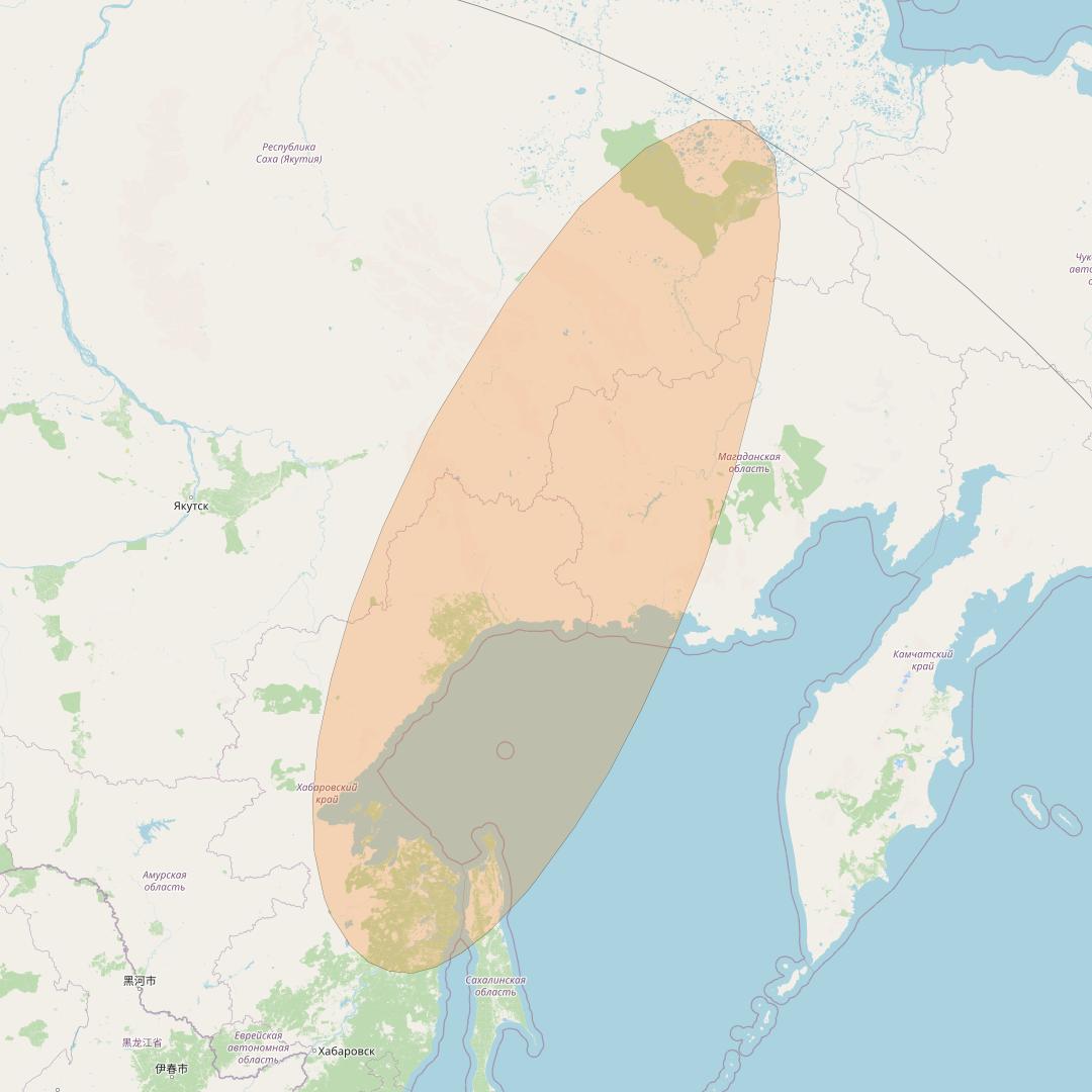 Chinasat 26 at 125&deg; E downlink Ka-band B058 User Spot beam coverage map