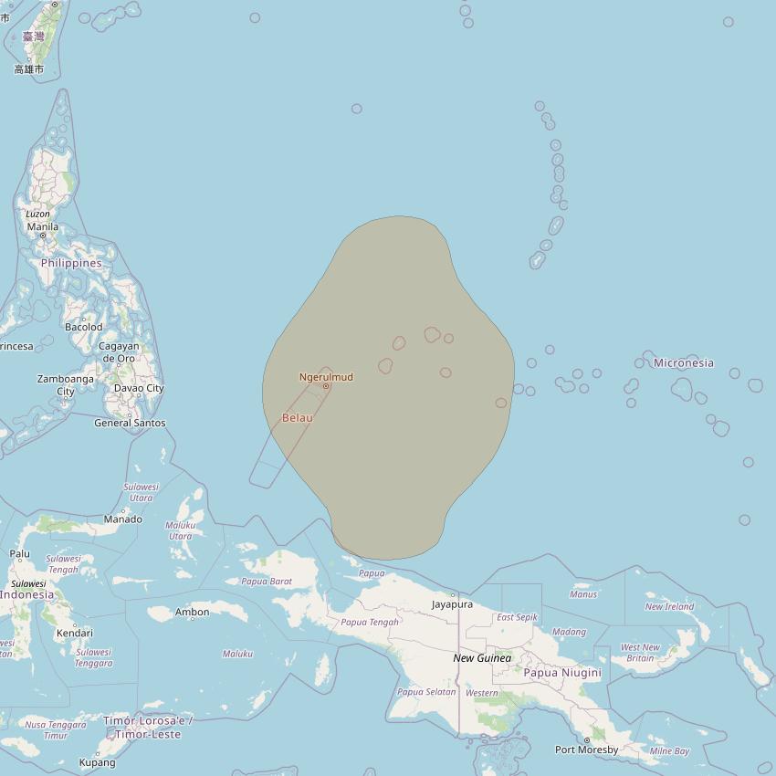 Chinasat 26 at 125&deg; E downlink Ka-band B169 User Spot beam coverage map