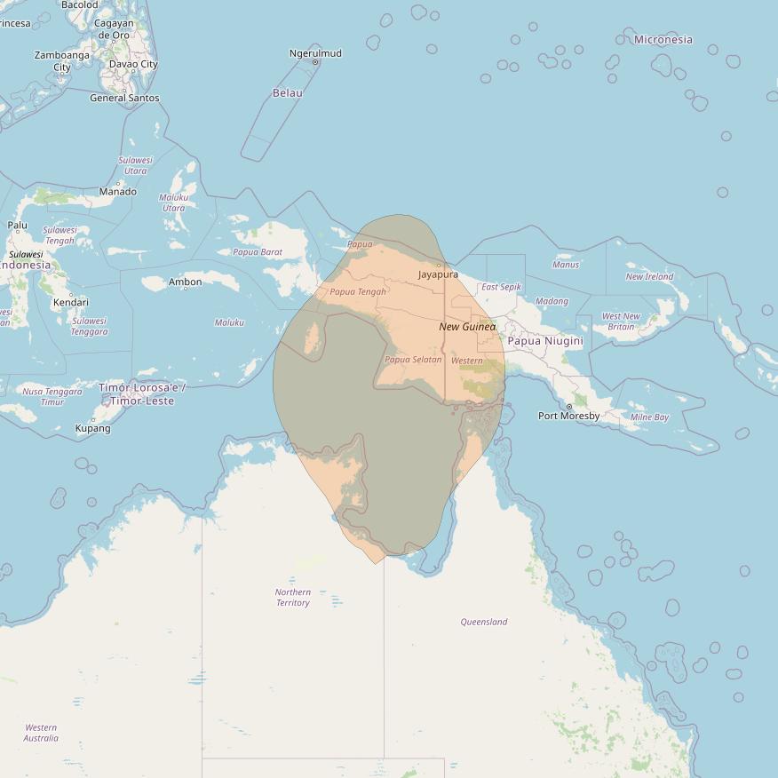 Chinasat 26 at 125&deg; E downlink Ka-band B178 User Spot beam coverage map