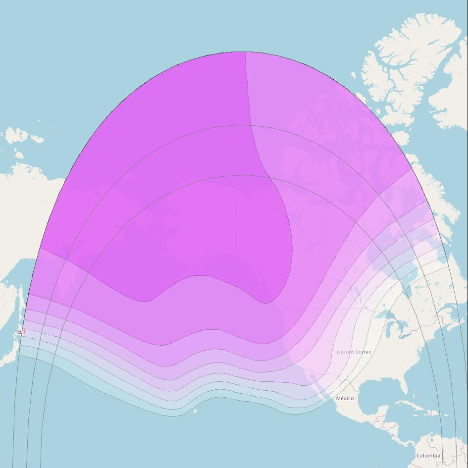 SES 22 at 139&deg; W downlink C-band Alaska beam coverage map