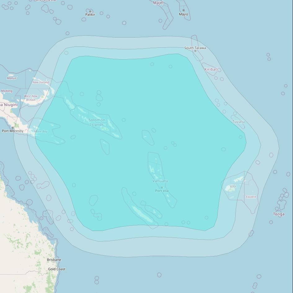 Inmarsat-4F2 at 143&deg; E downlink L-band F2R005 Regional Spot beam coverage map