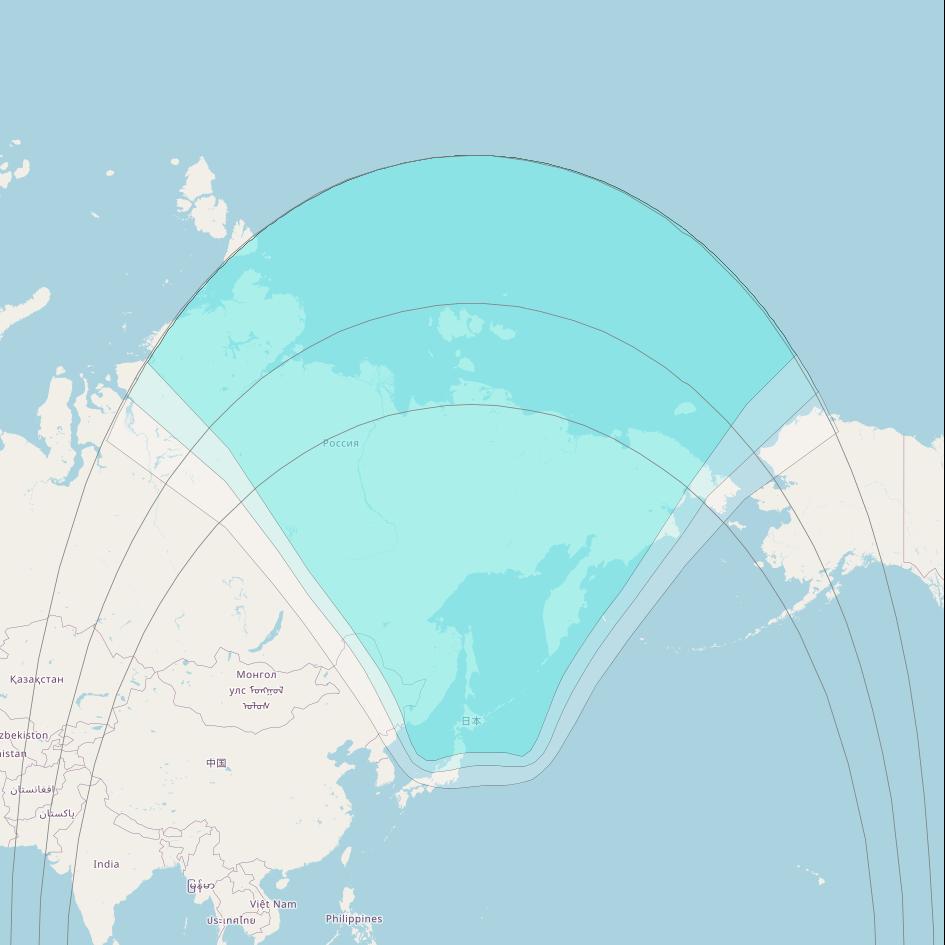 Inmarsat-4F2 at 143&deg; E downlink L-band F2R012 Regional Spot beam coverage map