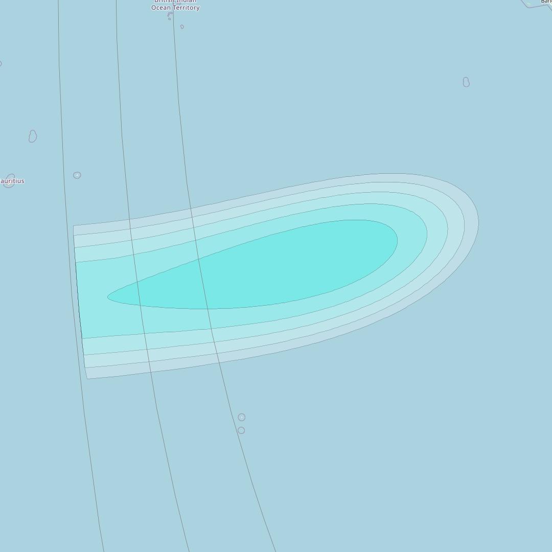 Inmarsat-4F2 at 143&deg; E downlink L-band F2S009 User Spot beam coverage map