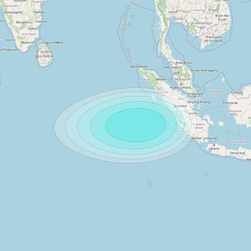 Inmarsat-4F2 at 143&deg; E downlink L-band F2S012 User Spot beam coverage map