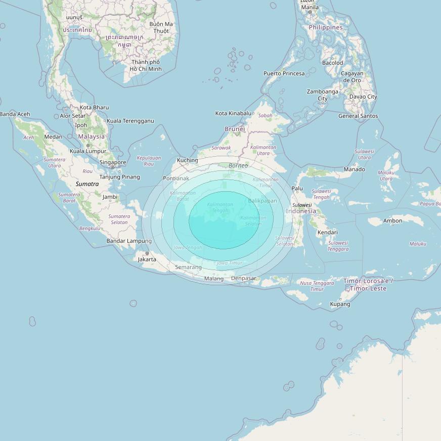 Inmarsat-4F2 at 143&deg; E downlink L-band F2S034 User Spot beam coverage map
