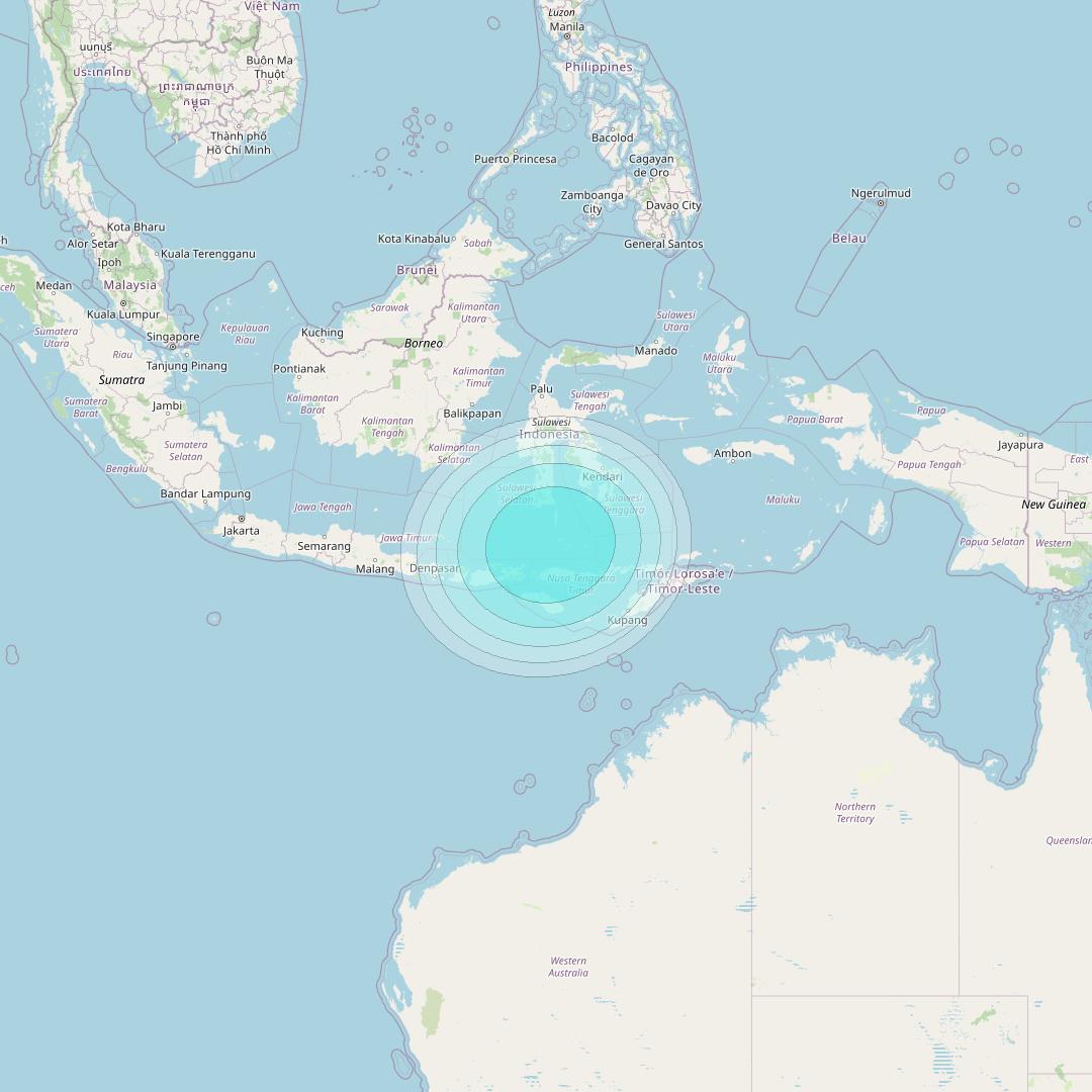Inmarsat-4F2 at 143&deg; E downlink L-band F2S046 User Spot beam coverage map