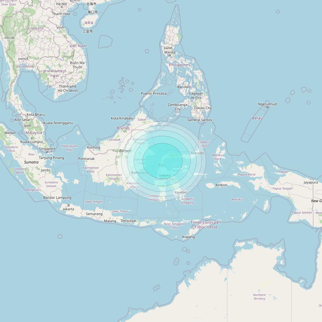 Inmarsat-4F2 at 143&deg; E downlink L-band F2S047 User Spot beam coverage map