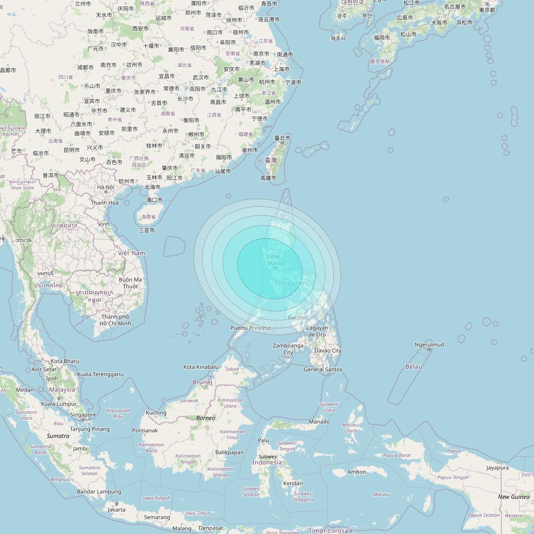 Inmarsat-4F2 at 143&deg; E downlink L-band F2S049 User Spot beam coverage map