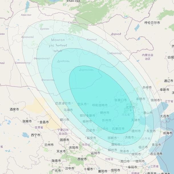 Inmarsat-4F2 at 143&deg; E downlink L-band F2S052 User Spot beam coverage map