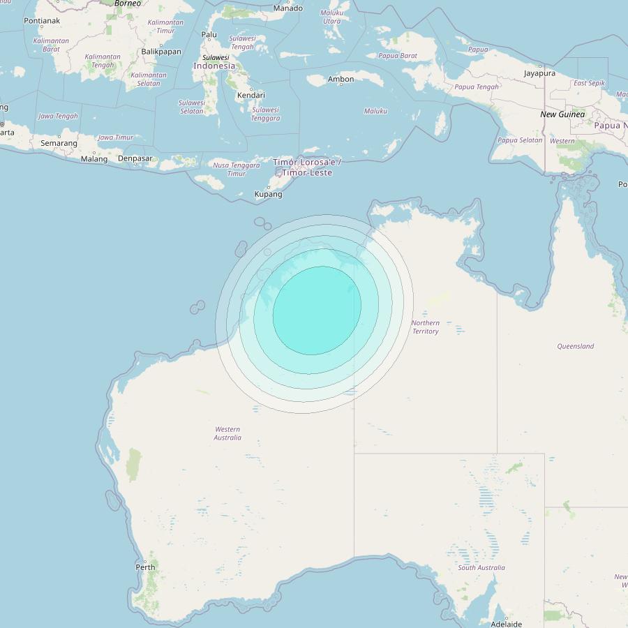 Inmarsat-4F2 at 143&deg; E downlink L-band F2S058 User Spot beam coverage map