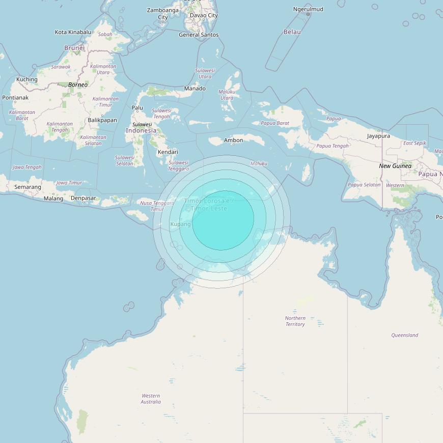 Inmarsat-4F2 at 143&deg; E downlink L-band F2S059 User Spot beam coverage map