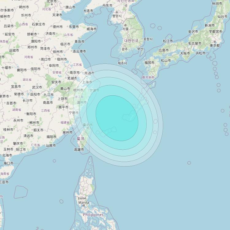 Inmarsat-4F2 at 143&deg; E downlink L-band F2S064 User Spot beam coverage map