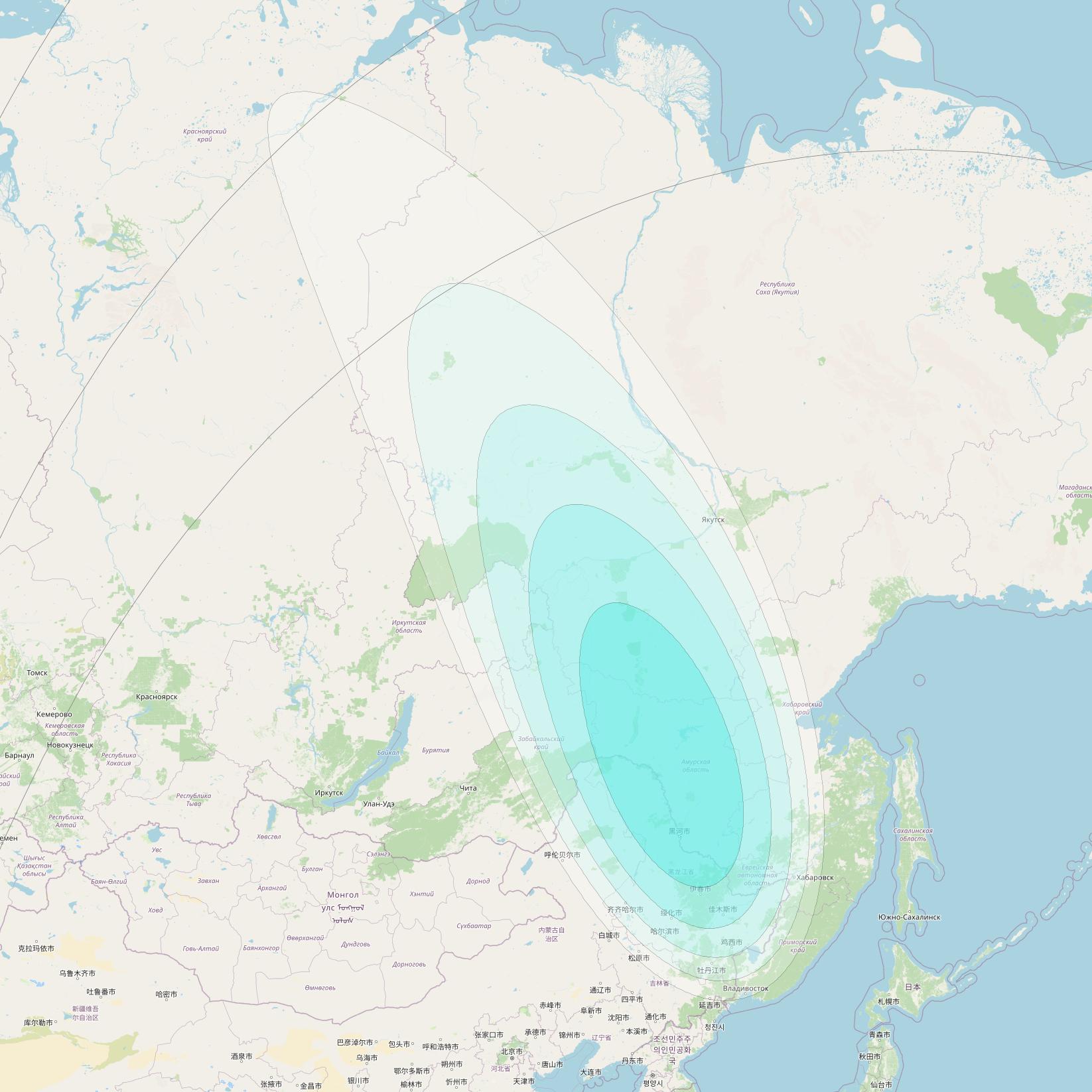Inmarsat-4F2 at 143&deg; E downlink L-band F2S081 User Spot beam coverage map