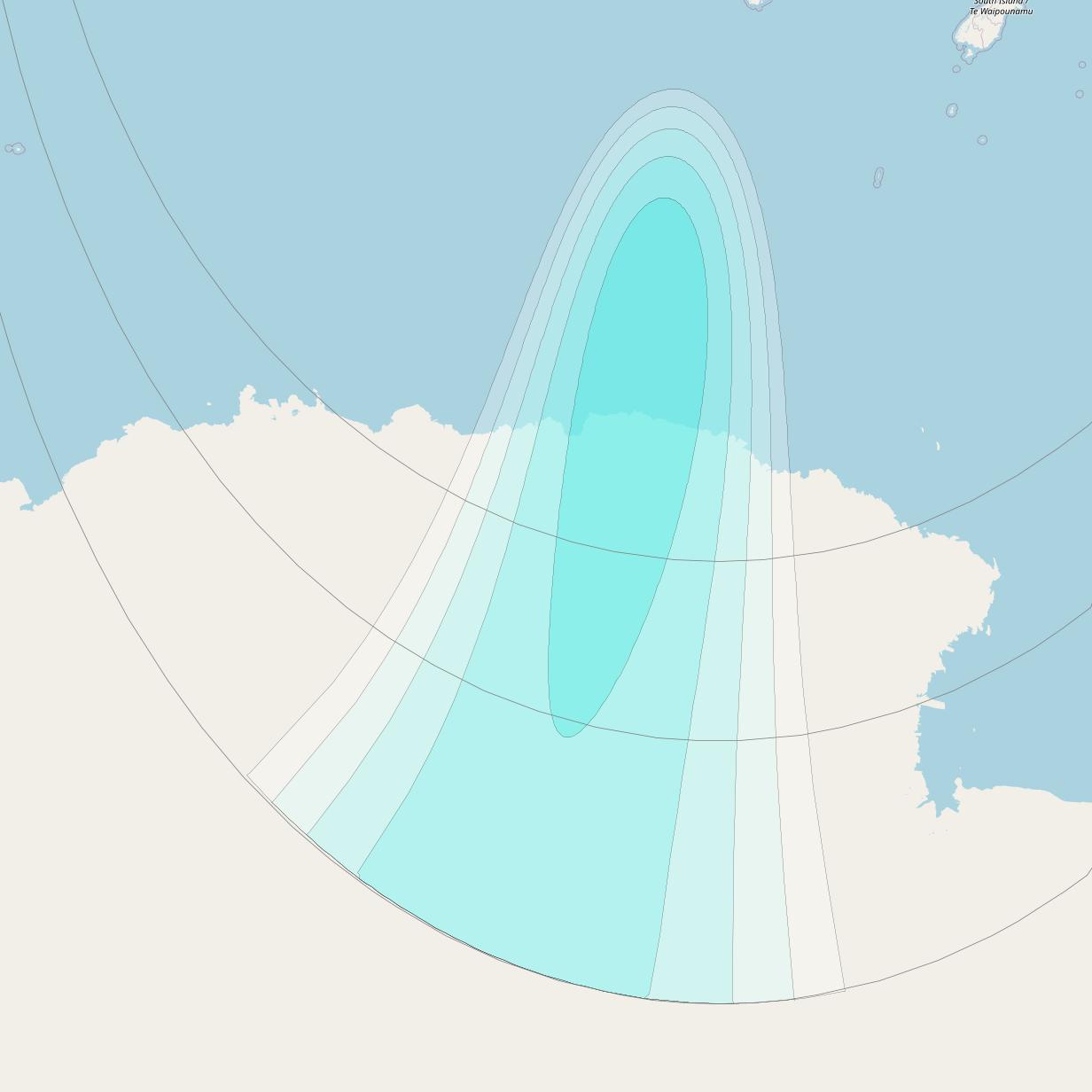 Inmarsat-4F2 at 143&deg; E downlink L-band F2S083 User Spot beam coverage map