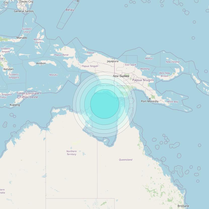 Inmarsat-4F2 at 143&deg; E downlink L-band F2S088 User Spot beam coverage map