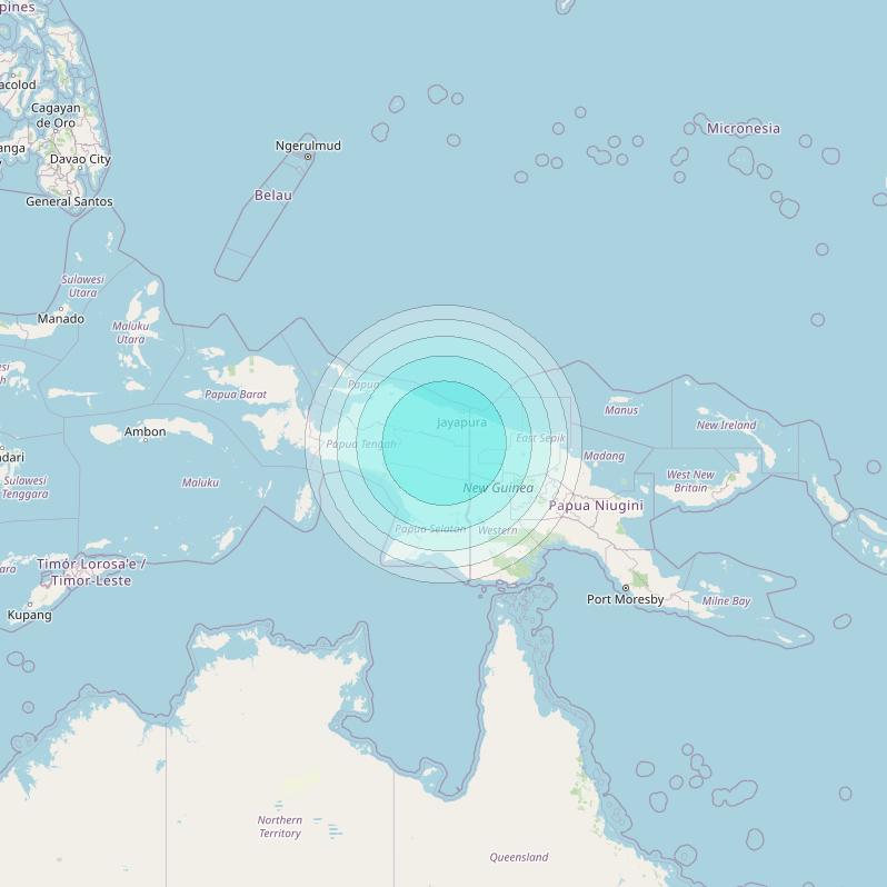 Inmarsat-4F2 at 143&deg; E downlink L-band F2S089 User Spot beam coverage map