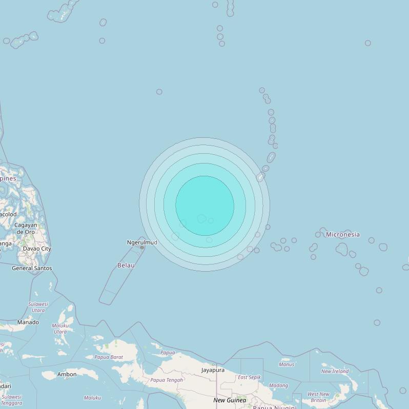 Inmarsat-4F2 at 143&deg; E downlink L-band F2S091 User Spot beam coverage map