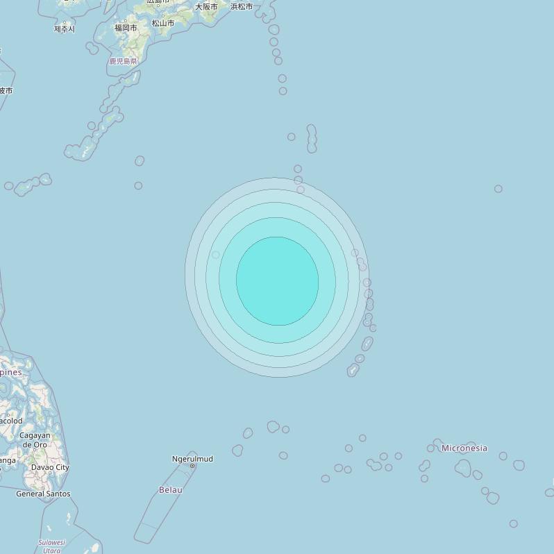 Inmarsat-4F2 at 143&deg; E downlink L-band F2S092 User Spot beam coverage map