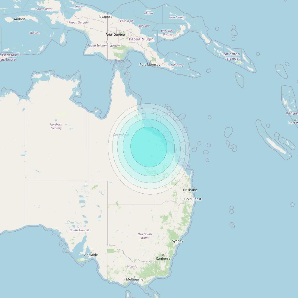 Inmarsat-4F2 at 143&deg; E downlink L-band F2S101 User Spot beam coverage map