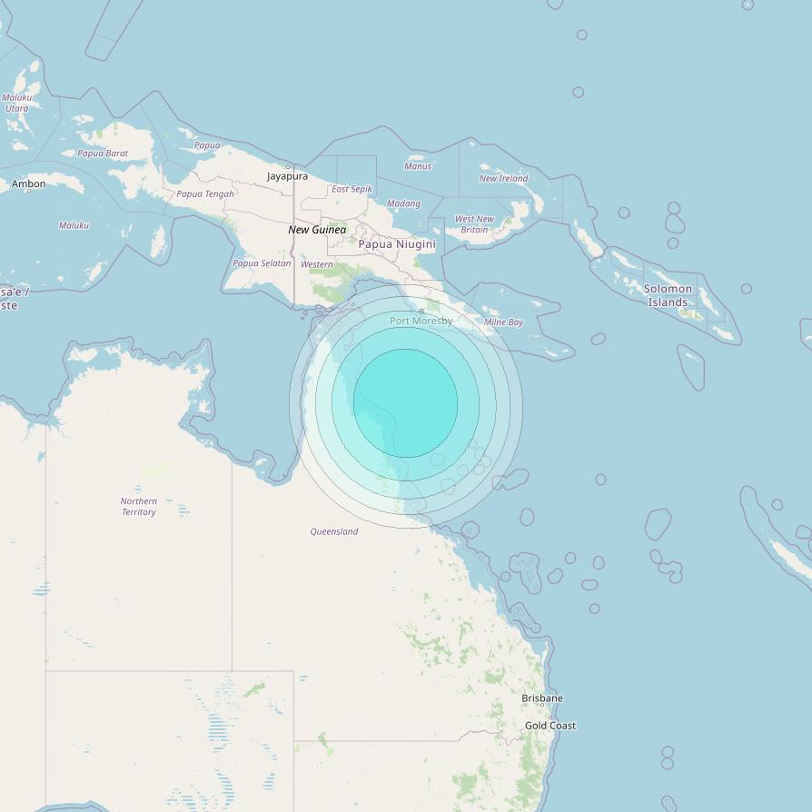 Inmarsat-4F2 at 143&deg; E downlink L-band F2S102 User Spot beam coverage map