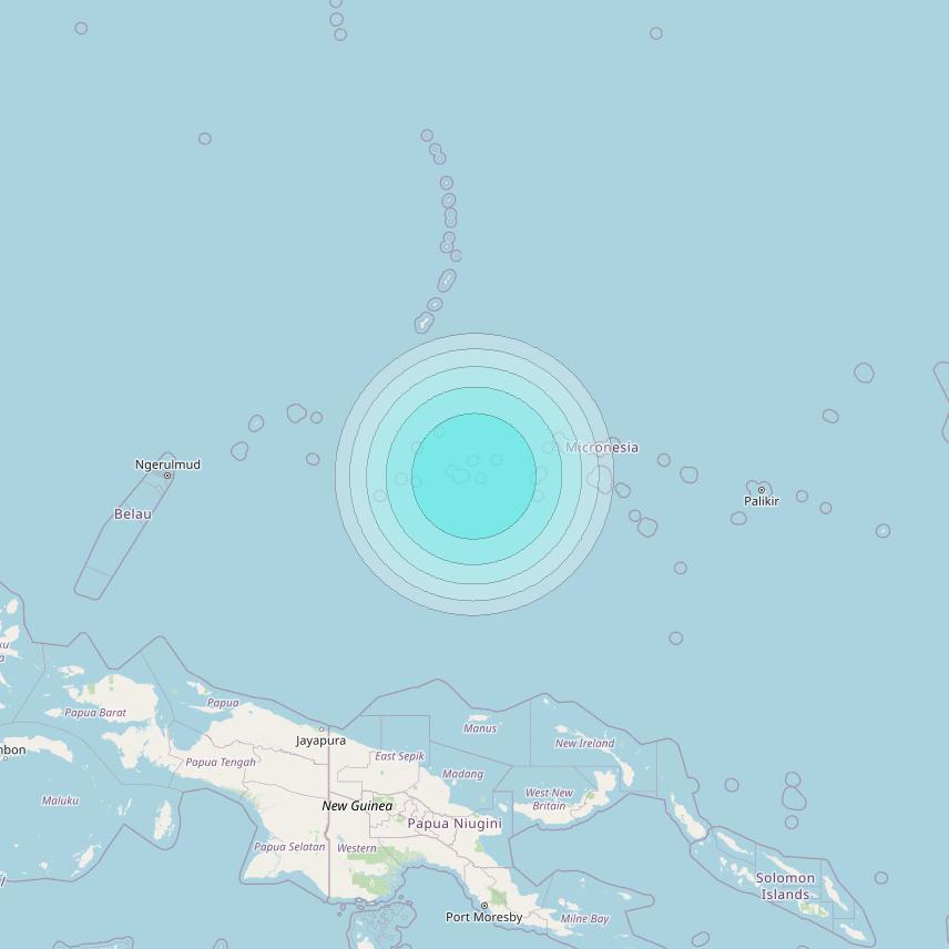 Inmarsat-4F2 at 143&deg; E downlink L-band F2S105 User Spot beam coverage map