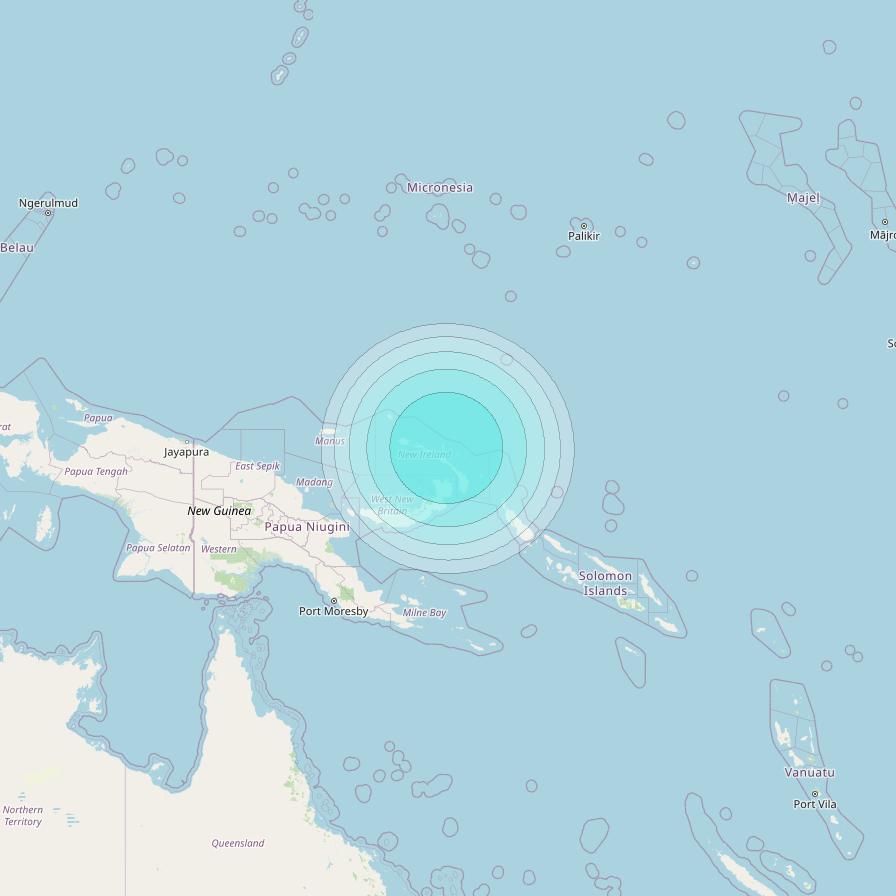 Inmarsat-4F2 at 143&deg; E downlink L-band F2S118 User Spot beam coverage map