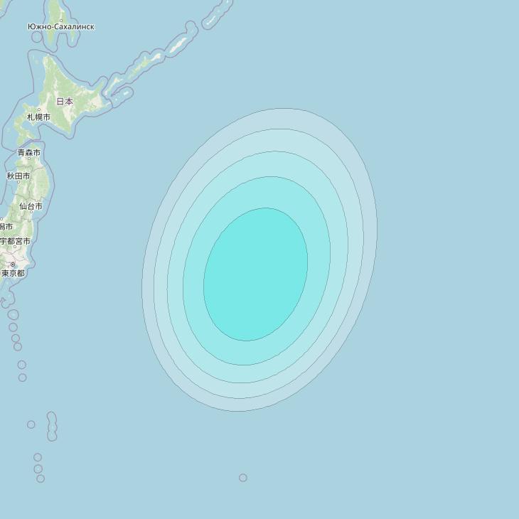 Inmarsat-4F2 at 143&deg; E downlink L-band F2S123 User Spot beam coverage map