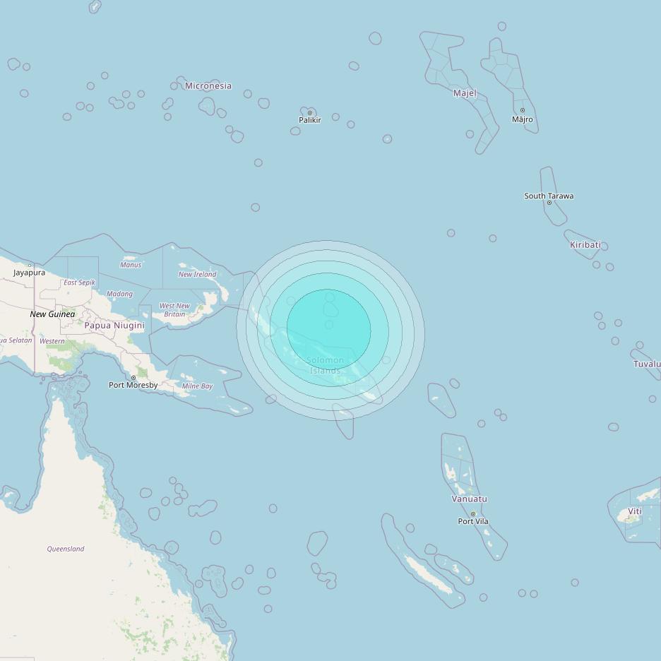 Inmarsat-4F2 at 143&deg; E downlink L-band F2S131 User Spot beam coverage map