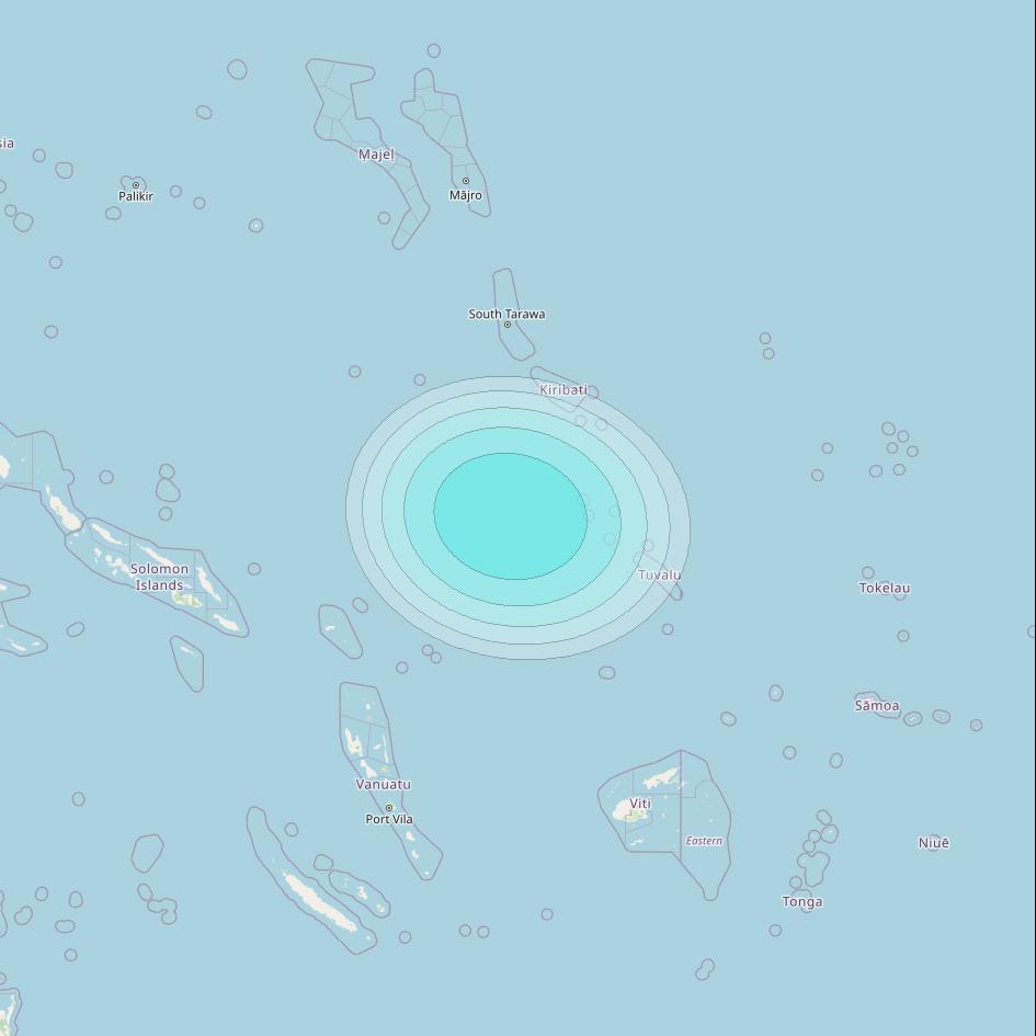 Inmarsat-4F2 at 143&deg; E downlink L-band F2S159 User Spot beam coverage map