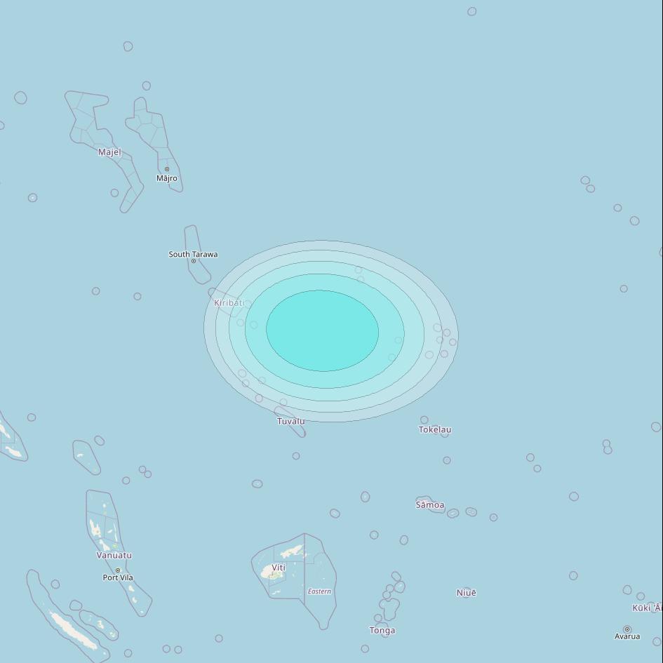 Inmarsat-4F2 at 143&deg; E downlink L-band F2S172 User Spot beam coverage map
