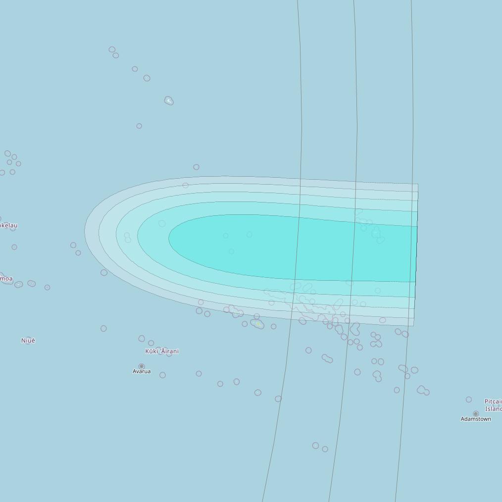 Inmarsat-4F2 at 143&deg; E downlink L-band F2S189 User Spot beam coverage map