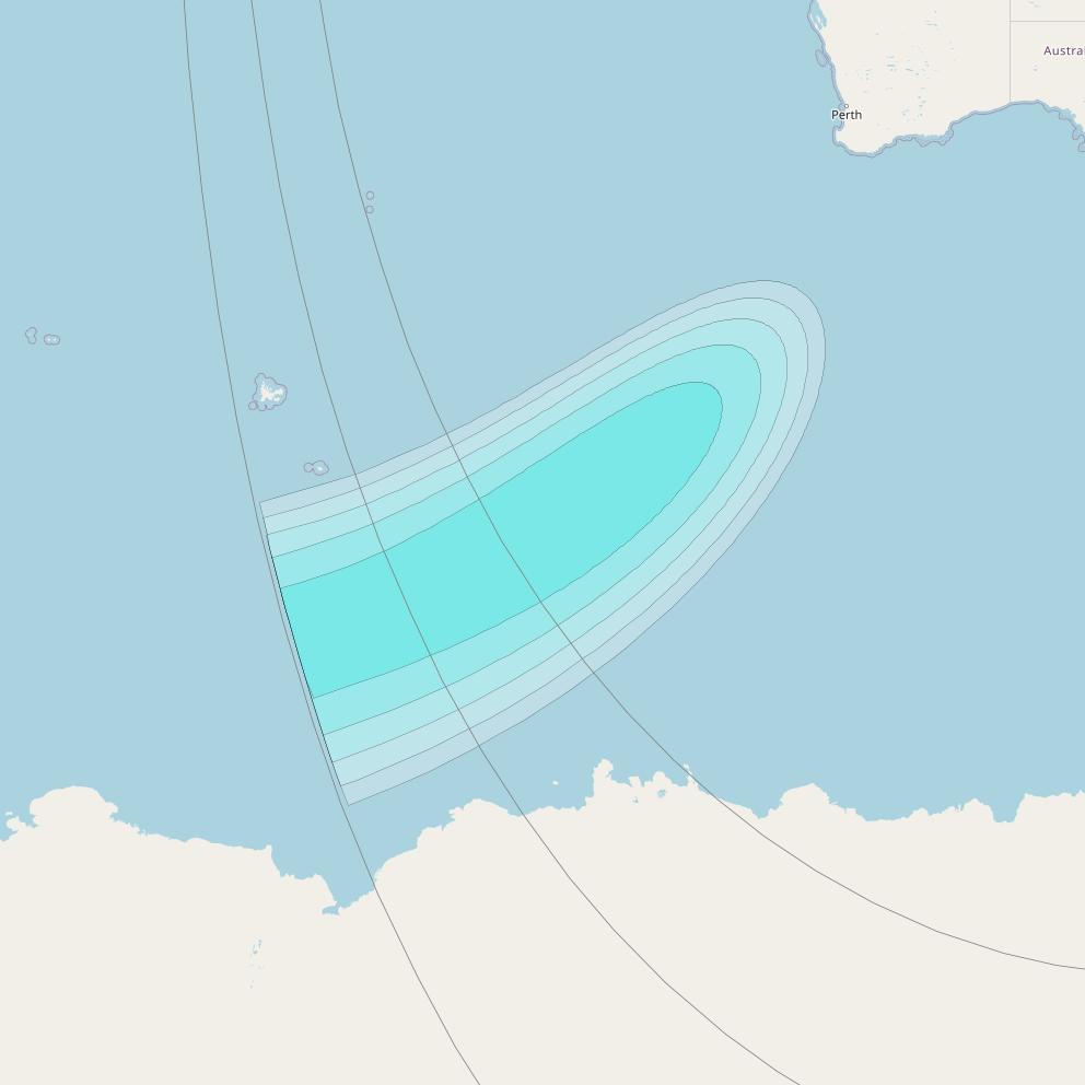 Inmarsat-4F1 at 143° E downlink L-band S041 User Spot beam coverage map