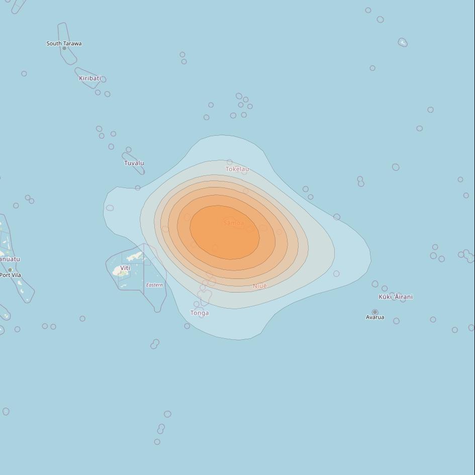 JCSat 1C at 150° E downlink Ka-band S49 (Am Samoa/RHCP/A) User Spot beam coverage map