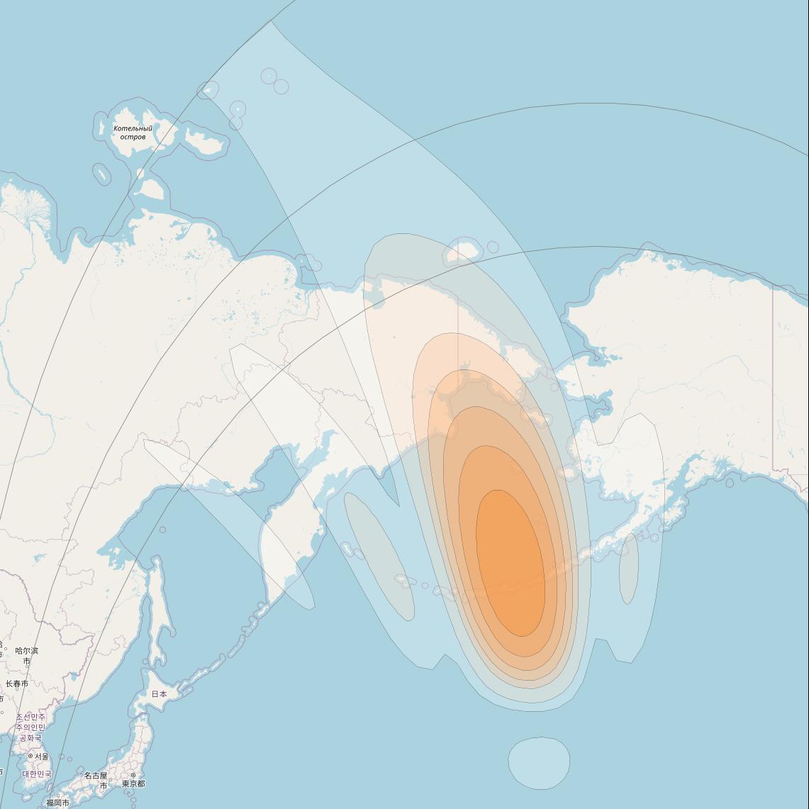 Arcturus at 19&deg; W downlink Ka-band User Spot CFTB beam coverage map