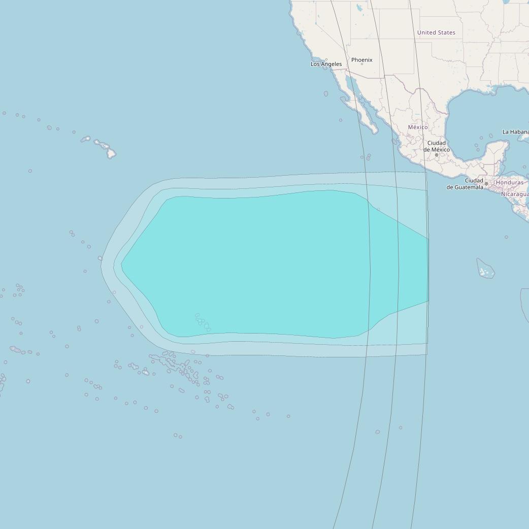 Inmarsat-4F1 at 178&deg; E downlink L-band F1R002 Regional Spot beam coverage map