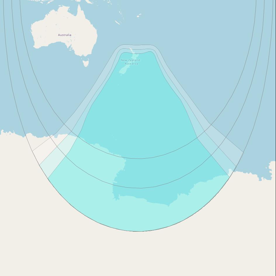 Inmarsat-4F1 at 178&deg; E downlink L-band F1R008 Regional Spot beam coverage map
