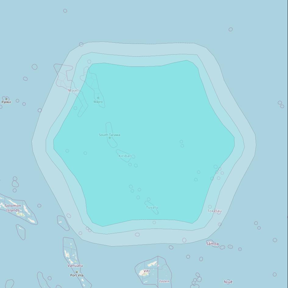 Inmarsat-4F1 at 178&deg; E downlink L-band F1R010 Regional Spot beam coverage map