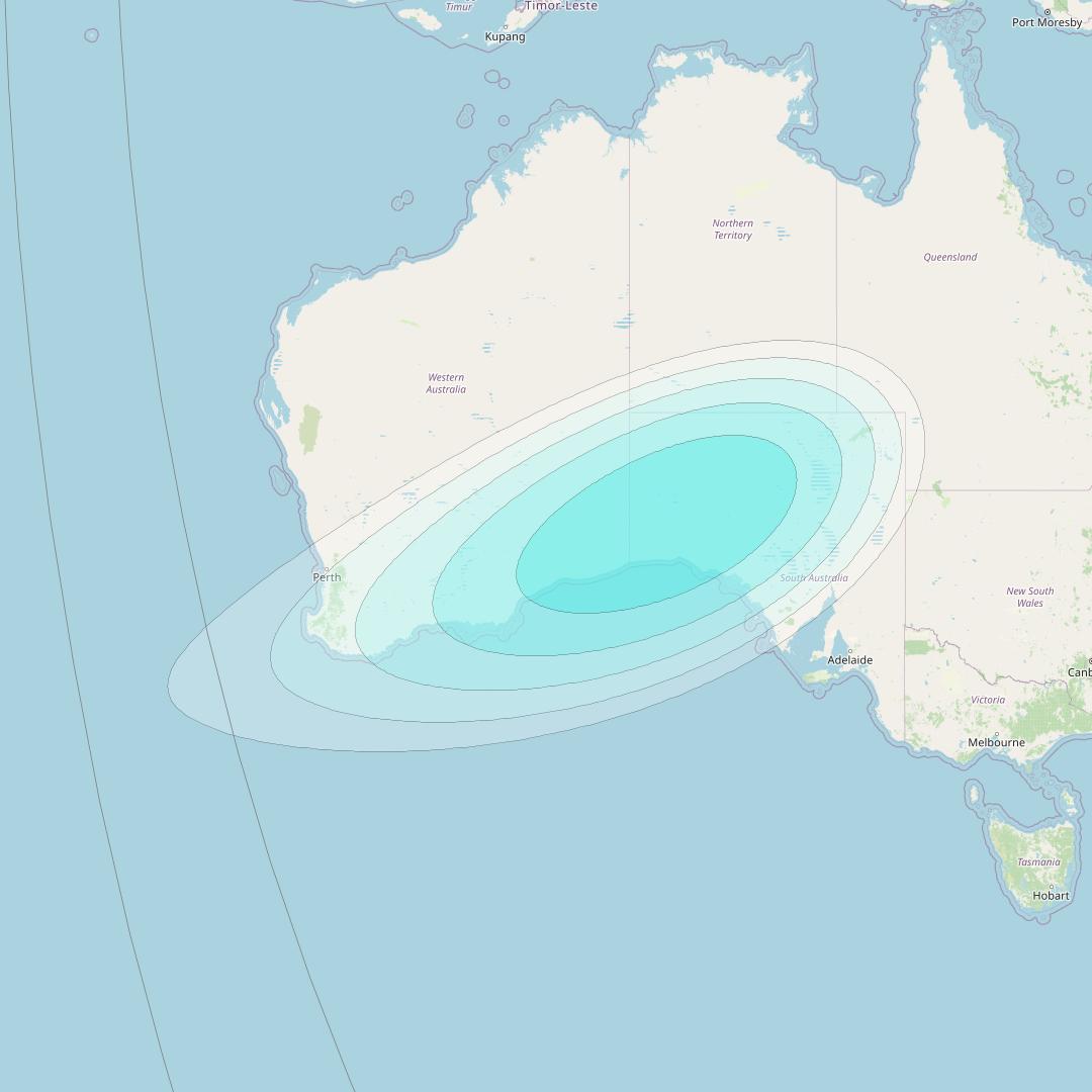 Inmarsat-4F1 at 178&deg; E downlink L-band F1S019 User Spot beam coverage map
