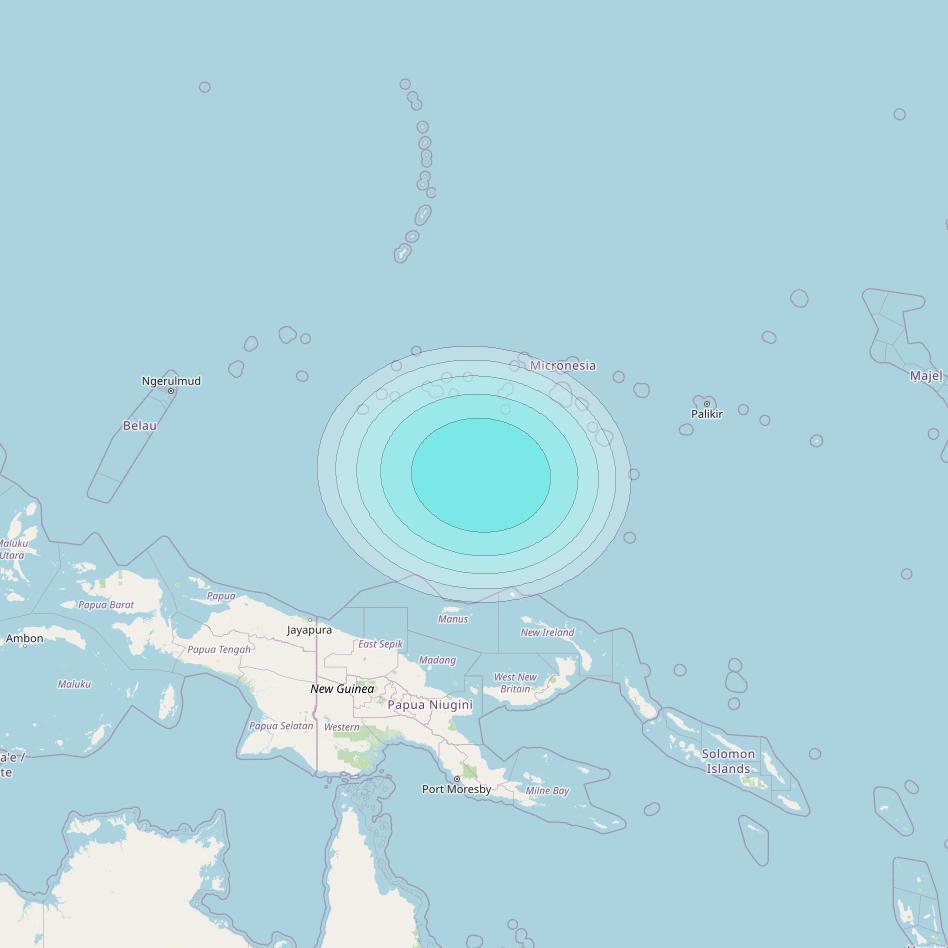 Inmarsat-4F1 at 178&deg; E downlink L-band F1S035 User Spot beam coverage map