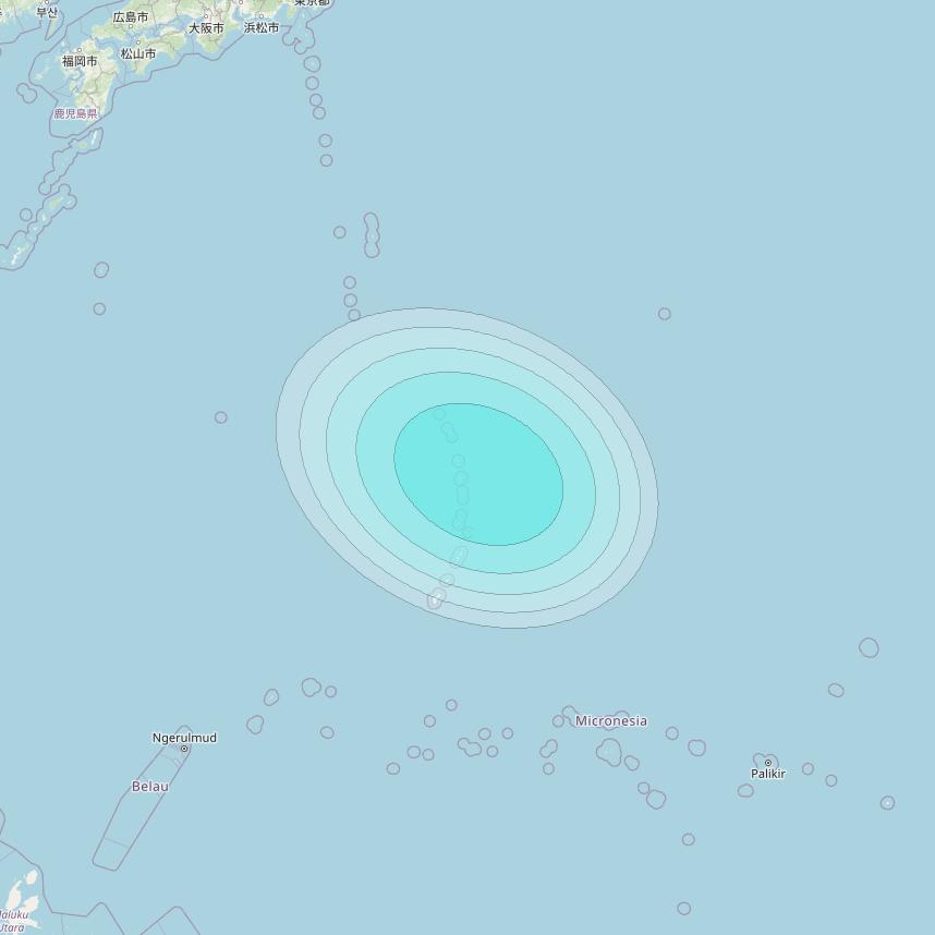 Inmarsat-4F1 at 178&deg; E downlink L-band F1S037 User Spot beam coverage map